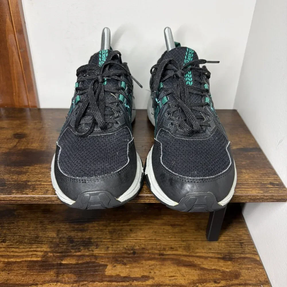 Size 7 Womens - Asics GEL-Venture 8 Trail Running Shoes Black/Teal